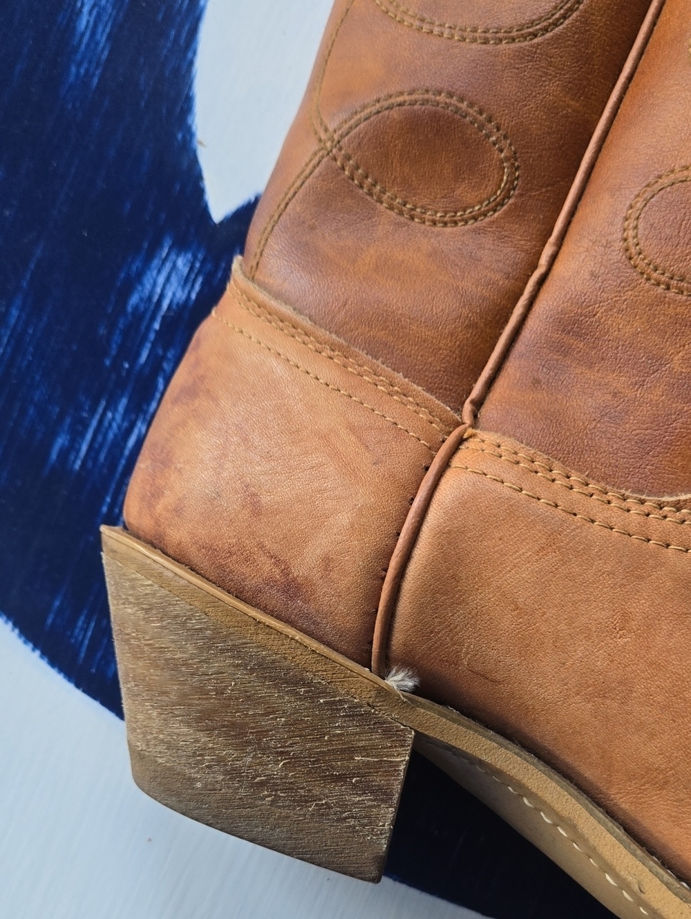 Acme Vintage Camel Tan Western Boot Size Women's 6A - Picture 10 of 16